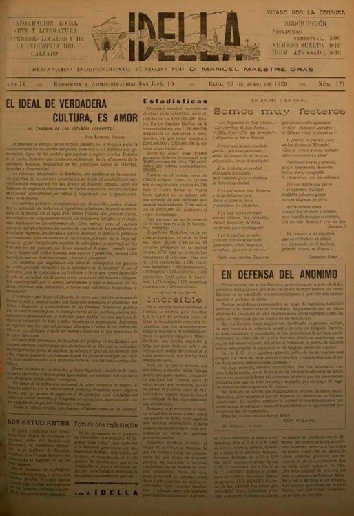 Idella n&ordm; 171<span>A&ntilde;o 1929</span>