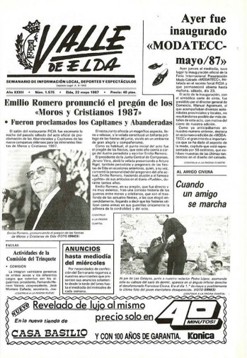 N&uacute;mero 1.575 - 22 de mayo de 1987