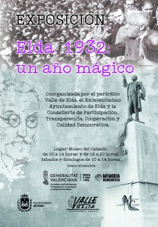 Valle de Elda inaugura una exposici&oacute;n sobre "Elda 1932: un a&ntilde;o m&aacute;gico"