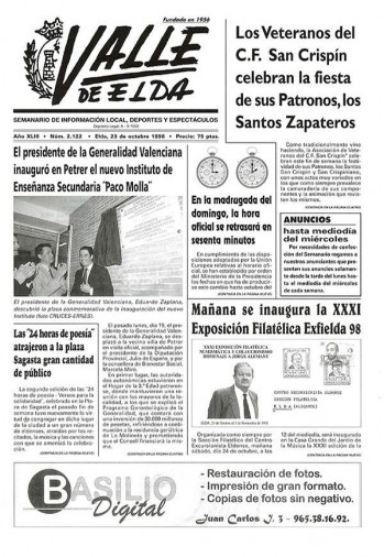 N&uacute;mero 2.122 - 23 de octubre de 1998