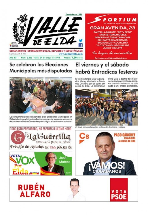 N&uacute;mero 3.033<span>24 de mayo de 2019</span>