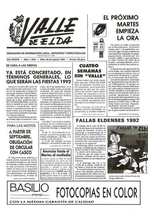 N&uacute;mero 1.826<span>28 de agosto de 1992</span>