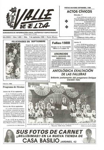 N&uacute;mero 1.635 - 7 de septiembre de 1988