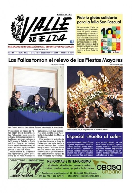 N&uacute;mero 2.827<span>12 de septiembre de 2014</span>