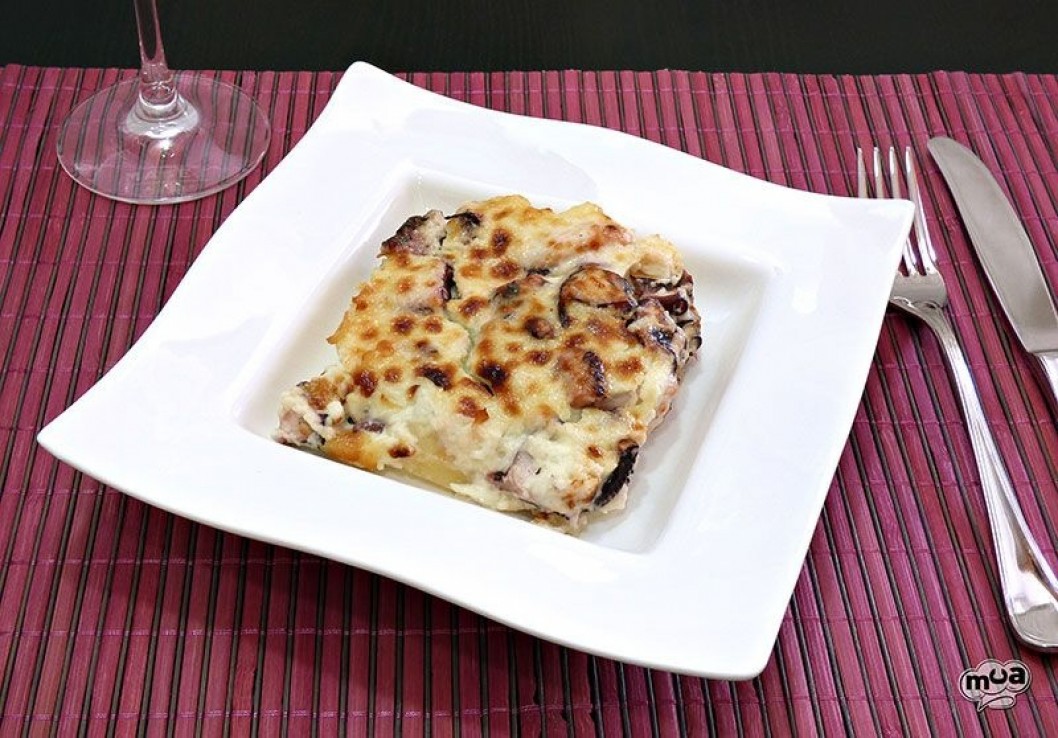 Pulpo gratinado con Alioli Pulpo gratinado con Alioli