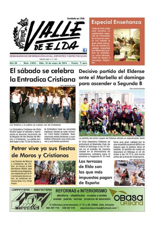 N&uacute;mero 2.819 <span>16 de mayo de 2014</span>