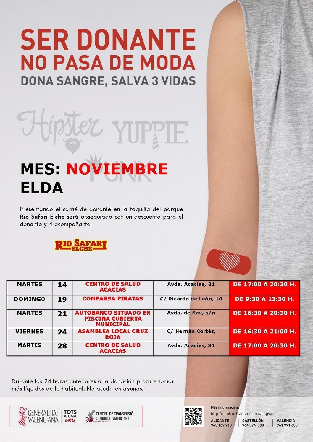 Donaciones de sangre en el mes de noviembre en Elda Donaciones de sangre en el mes de noviembre en Elda