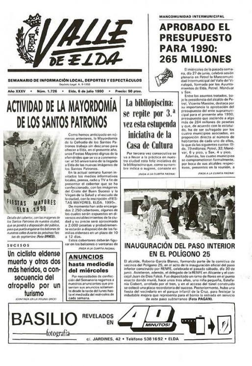 N&uacute;mero 1.726<span>6 de julio de 1990</span>