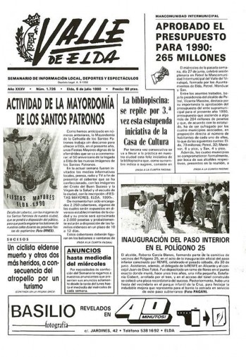 N&uacute;mero 1.726 - 6 de julio de 1990