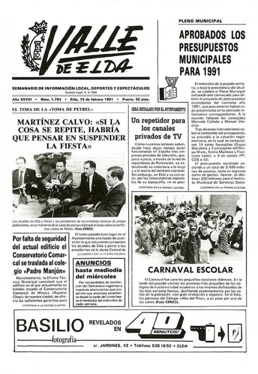 N&uacute;mero 1.754<span>15 de febrero de 1991</span>