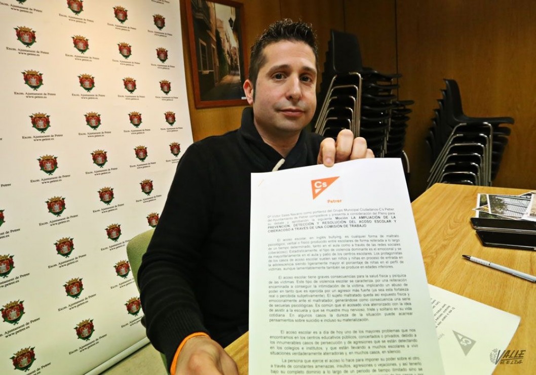Ciudadanos presenta una moción para acabar con el acoso escolar en Petrer Ciudadanos presenta una moción para acabar con el acoso escolar en Petrer