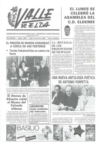 N&uacute;mero 1.864 - 21 de mayo de 1993