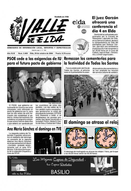 N&uacute;mero 2.400<span>29 de octubre de 2004</span>