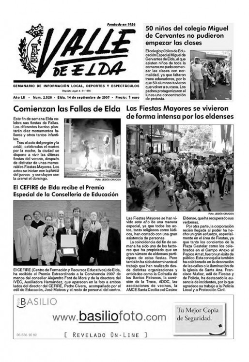 N&uacute;mero 2.526<span>14 de septiembre de 2007</span>