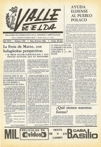 N&uacute;mero 1.315 - 23 de enero de 1982
