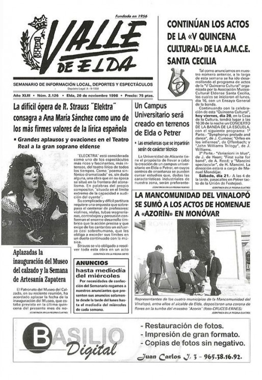 N&uacute;mero 2.126<span>20 de noviembre de 1998</span>