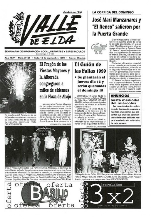 N&uacute;mero 2.164<span>10 de septiembre de 1999</span>