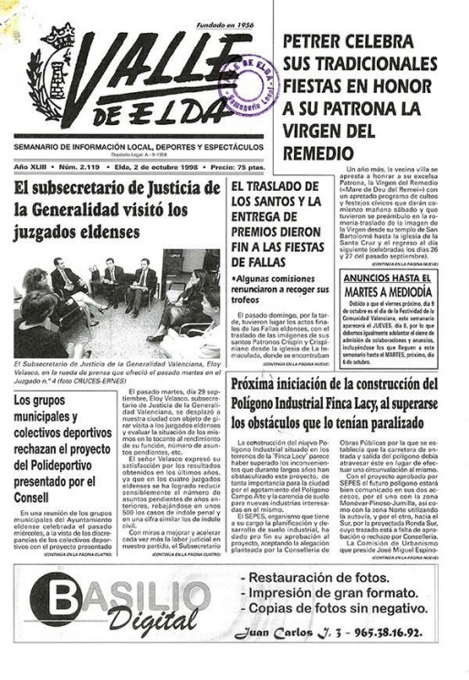 N&uacute;mero 2.119<span>2 de octubre de 1998</span>