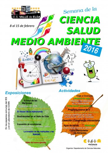 El IES Valle de Elda celebra su 15&ordf; Semana de la Ciencia, la Salud y el Medio Ambiente