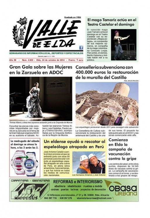 N&uacute;mero 2.833<span>24 de octubre de 2014</span>