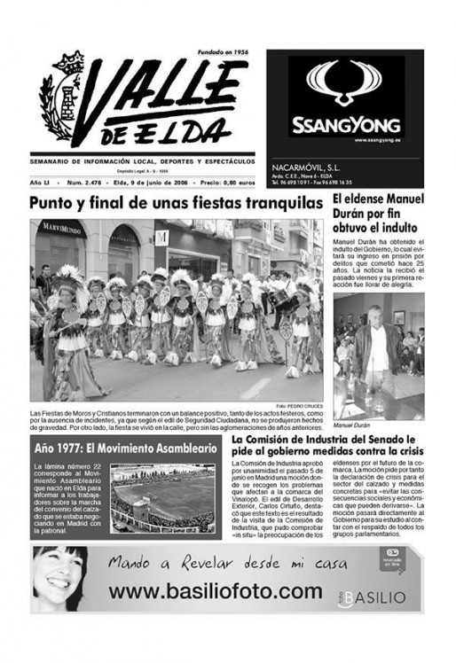N&uacute;mero 2.476<span>9 de junio de 2006</span>