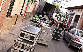 Comienzan los preparativos para el concierto que ofrecer&aacute; esta noche David Bustamante en Elda