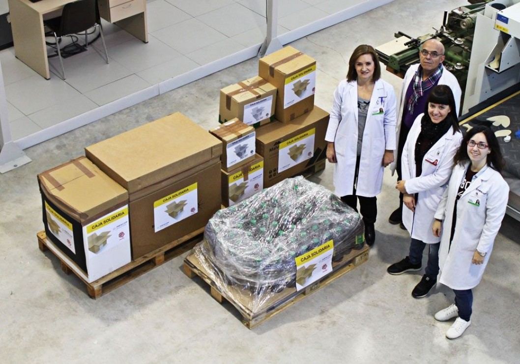 Inescop dona 470 kilos de alimentos a Cáritas Inescop dona 470 kilos de alimentos a Cáritas