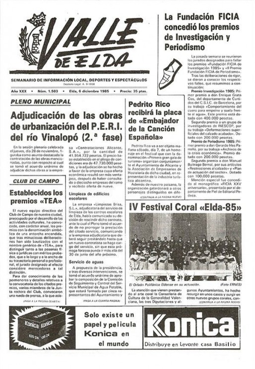 N&uacute;mero 1.503<span>6 de diciembre de 1985</span>