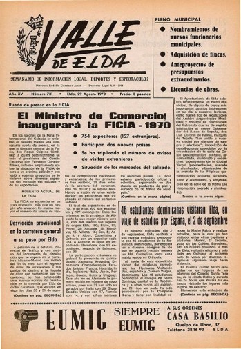 N&uacute;mero 0731 - 29 de agosto de 1970