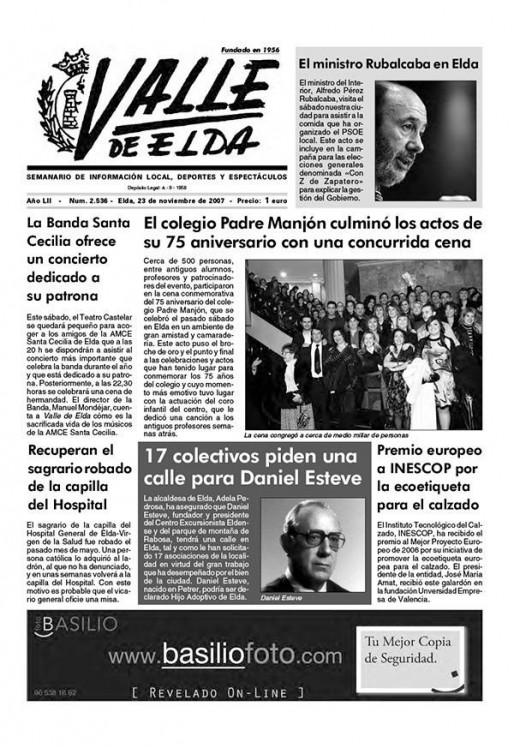 N&uacute;mero 2.536<span>23 de noviembre de 2007</span>