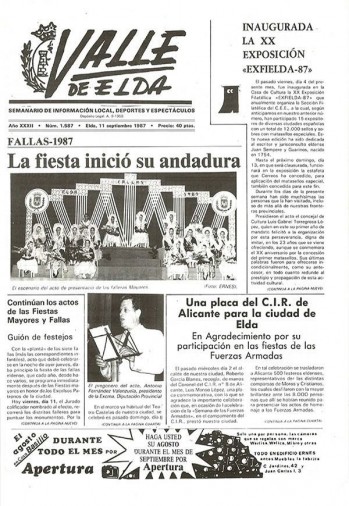 N&uacute;mero 1.587 - 11 de septiembre de 1987