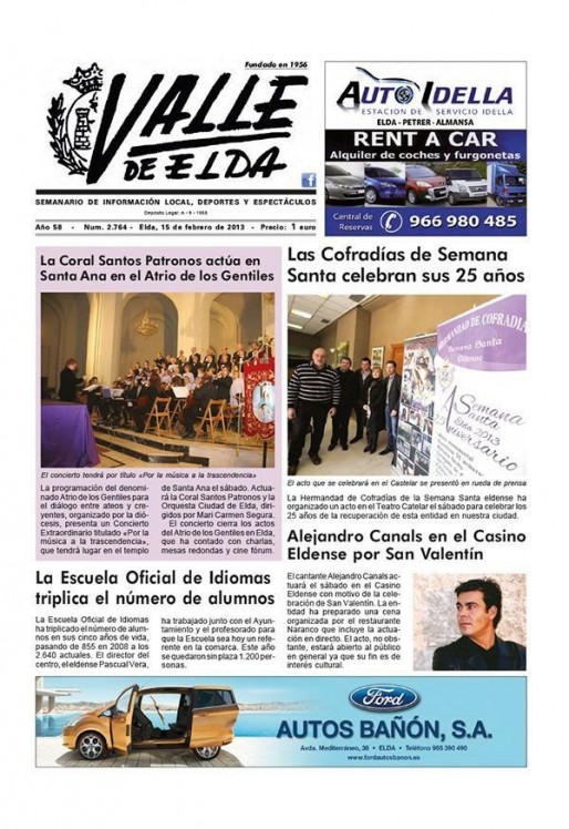 N&uacute;mero 2.764<span>15 de febrero de 2013</span>