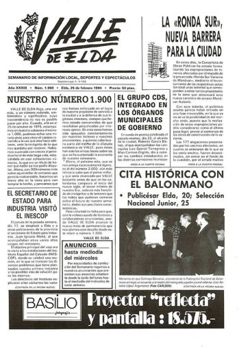 N&uacute;mero 1.900 - 25 de febrero de 1994