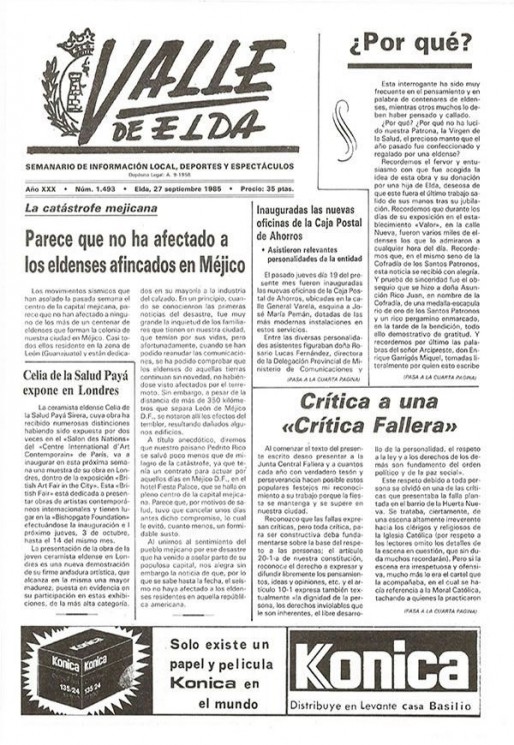 N&uacute;mero 1.493<span>27 de septiembre de 1985</span>