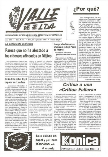 N&uacute;mero 1.493 - 27 de septiembre de 1985