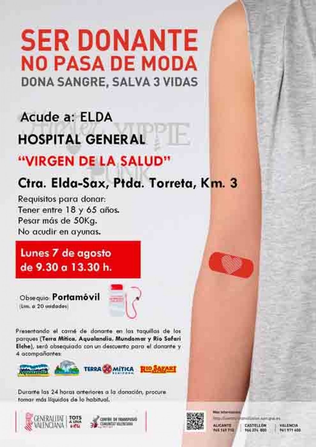 El Centro de Transfusiones anuncia una nueva donación el lunes en el Hospital de Elda El Centro de Transfusiones anuncia una nueva donación el lunes en el Hospital de Elda