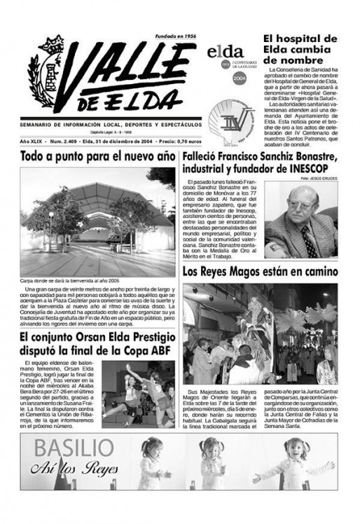 N&uacute;mero 2.409<span>31 de diciembre de 2004</span>