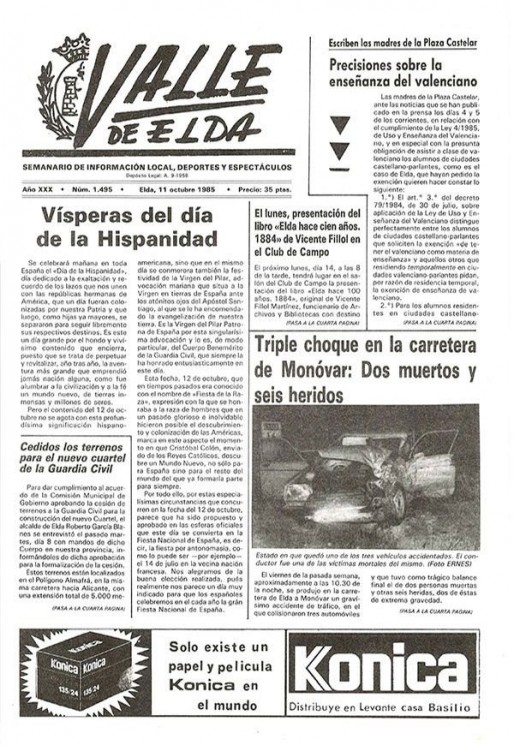 N&uacute;mero 1.495<span>11 de octubre de 1985</span>