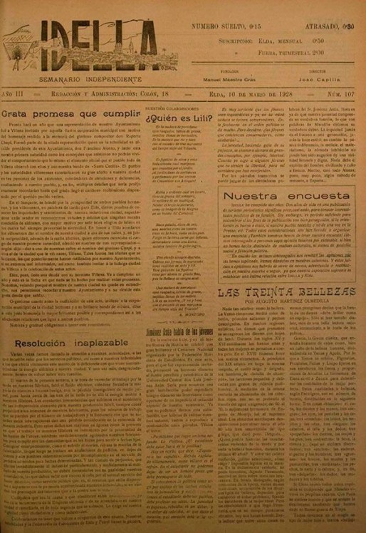 Idella n&ordm; 107<span>A&ntilde;o 1928</span>