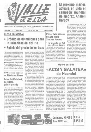 N&uacute;mero 1.474 - 19 de abril de 1985