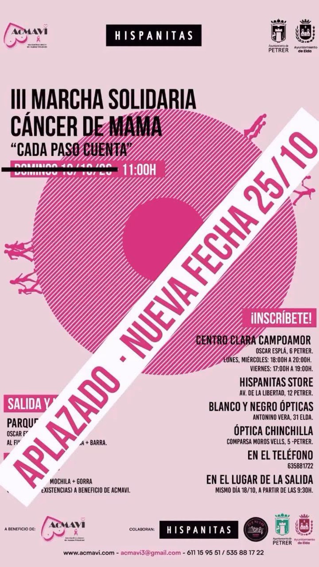 Marcha solidaria c&aacute;ncer de mama &ldquo;Cada paso cuenta&rdquo;.