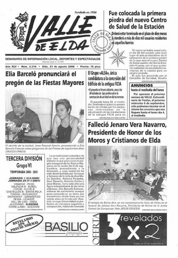N&uacute;mero 2.210 - 31 de agosto de 2000