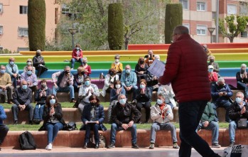 Un centenar de personas se manifiestan en Petrer contra la privatizaci&oacute;n de las pensiones