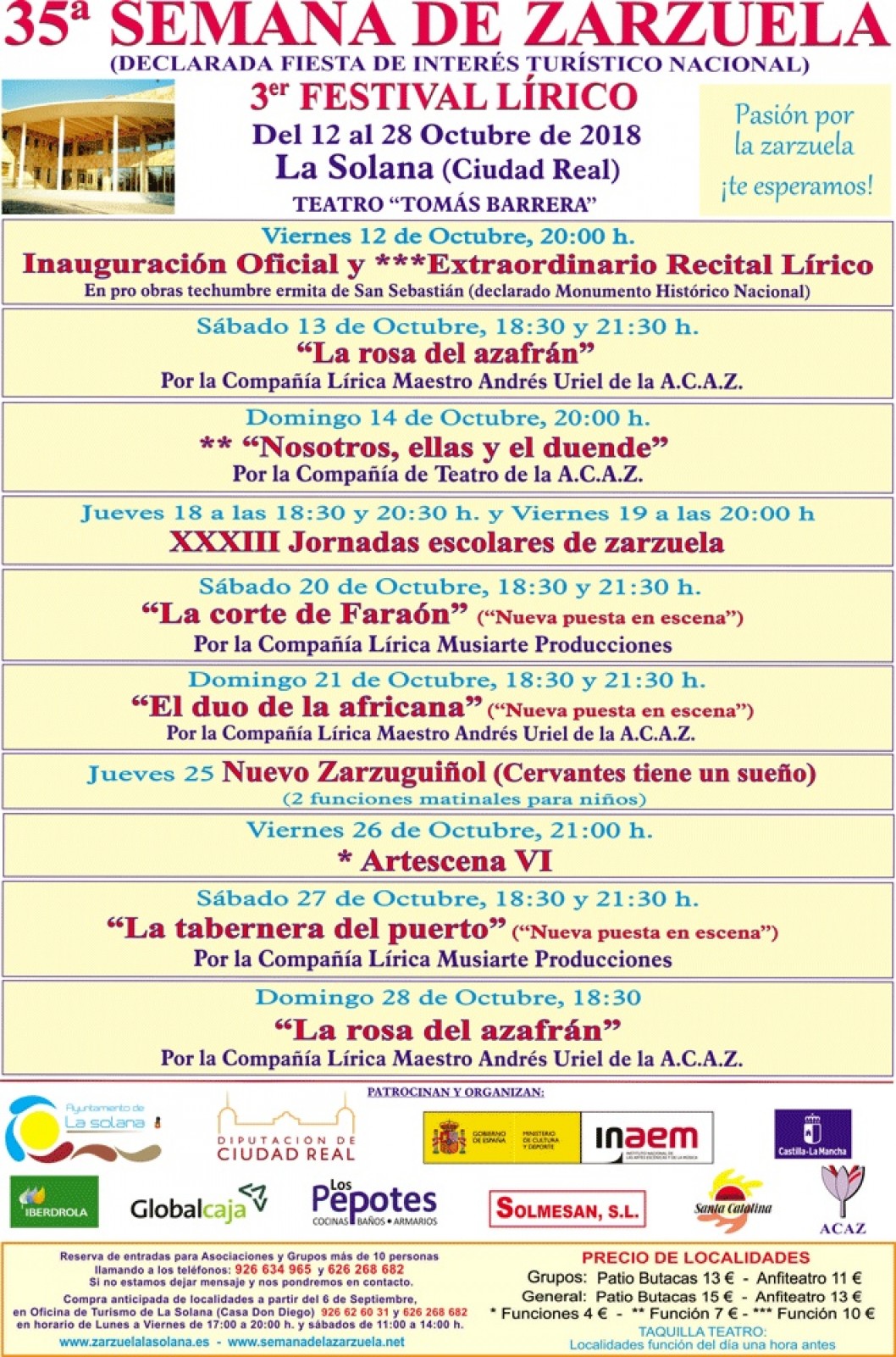 Luis del Olmo abre la 35 Semana de La Zarzuela de La Solana, con su pregón Luis del Olmo abre la 35 Semana de La Zarzuela de La Solana, con su pregón