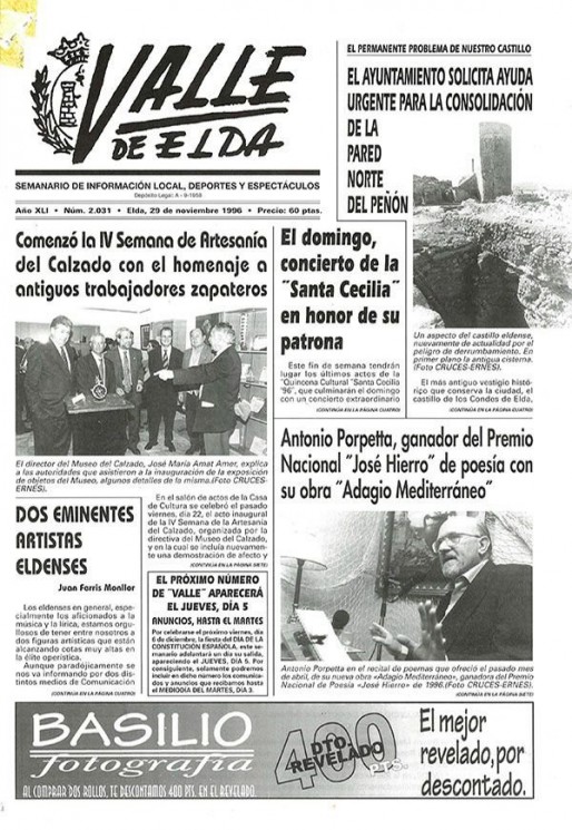 N&uacute;mero 2.031<span>29 de noviembre de 1996</span>