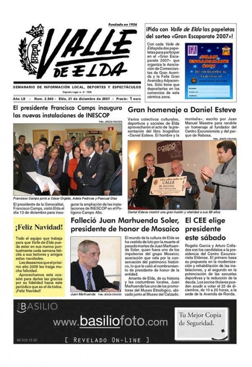 N&uacute;mero 2.540<span>21 de diciembre de 2007</span>