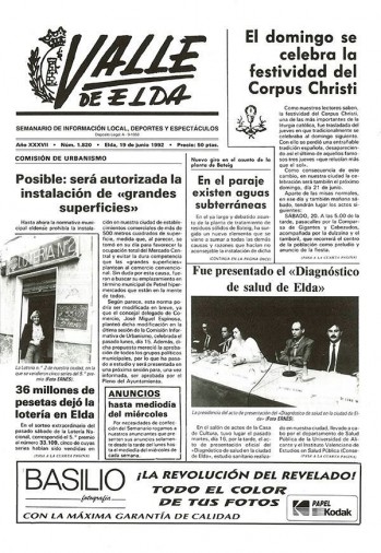 N&uacute;mero 1.820 - 19 de junio de 1992