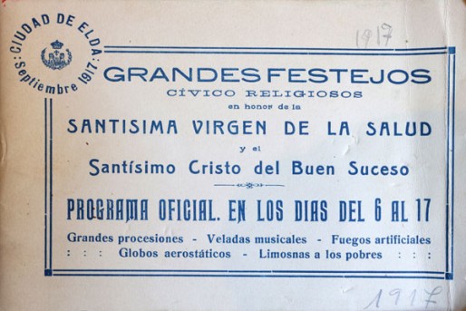 Programa Fiestas Mayores 1917