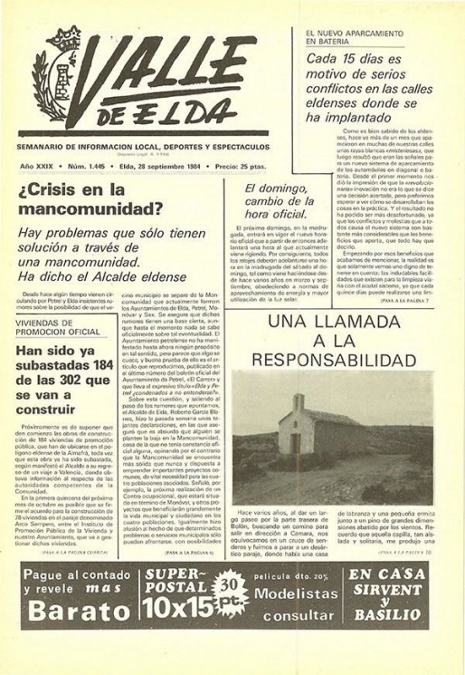 N&uacute;mero 1.445<span>28 de septiembre de 1984</span>