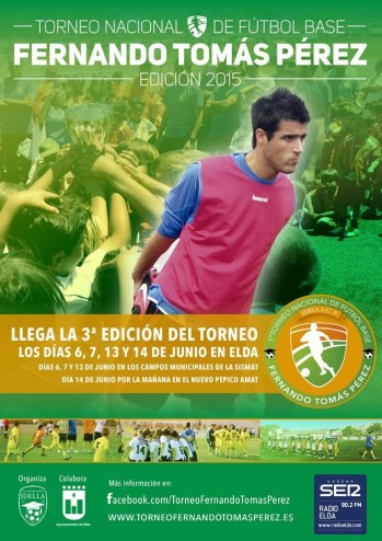 El 3&ordm; Torneo Nacional de F&uacute;tbol Base &ldquo;Fernando Tom&aacute;s P&eacute;rez&rdquo; congregar&aacute; en Elda a 60 equipos en junio